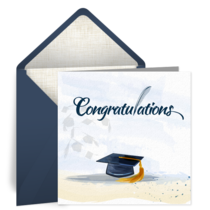 Graduation Cap Congrats card image