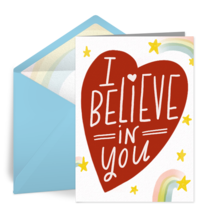 I Believe In You Hearts card image