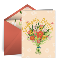 Confirmation Floral card image