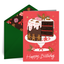 Happy Holiday Cake card image