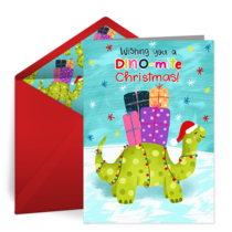 Dino-mite Christmas card image