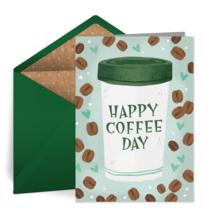 Happy Coffee Day Cup card image
