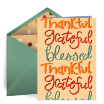 Thanksgiving Thoughts card image