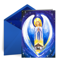 Christmas Nativity Angel card image