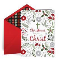 Christmas Begins With Christ card image