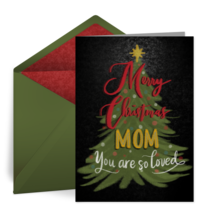 Mom Christmas Tree card image
