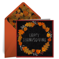Thanksgiving Chalk Wreath card image