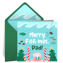 Fish Christmas card image