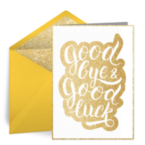 Goodbye & Good Luck Gold card image