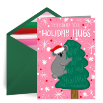 Holiday Hugs card image