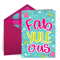 Fabulous Yule Thanks card image