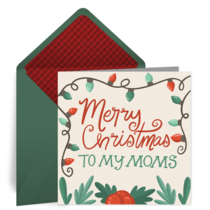 Merry Christmas Moms card image
