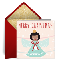 Cute Christmas Angel card image