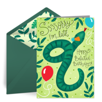 Snake Birthday card image