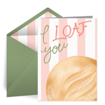 Bread Valentine card image