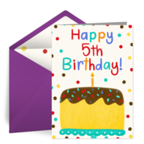 5th Birthday Cake card image