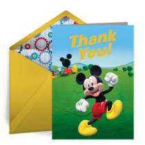 Mickey Mouse Thanks card image
