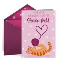 Purr-fect Valentine card image
