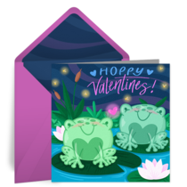 Frog Valentine card image