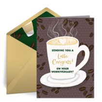 Latte Congrats card image