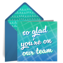 Glad You're On Our Team card image