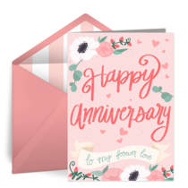 Floral Anniversary card image