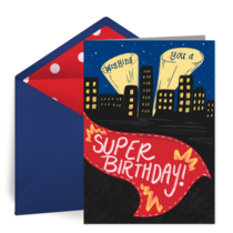 Superhero Birthday card image