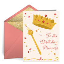 Birthday Princess Crown card image