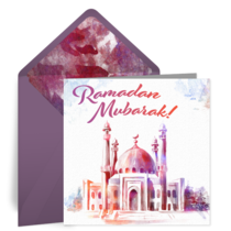 Watercolor Ramadan card image