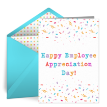 Employee Appreciation Confetti card image