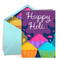 Colorful Holi Gulal card image