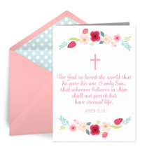 Floral Easter Verse card image