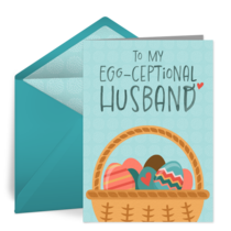 To My Egg-ceptional Husband card image