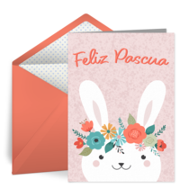 Feliz Pascua Bunny card image