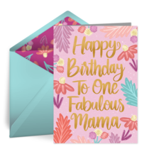 Birthday Fabulous Mama card image