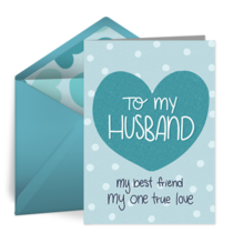 Birthday Husband Heart card image