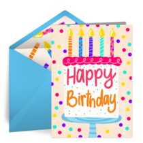 Pattern Birthday Cake card image