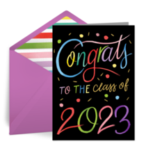 Congrats Class of 2023 Confetti card image