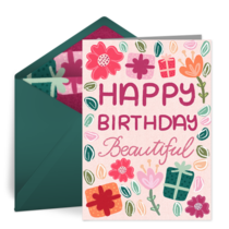 Happy Birthday, Beautiful card image
