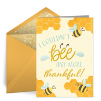 Bee Thankful card image
