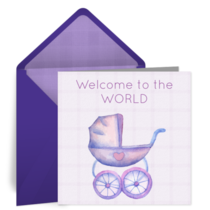 Welcome Stroller card image