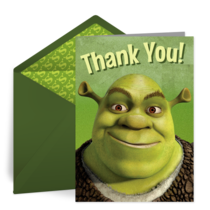 Shrek Thank You card image