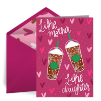 Mother Daughter Coffee Cups card image