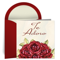 Te Adoro Roses card image