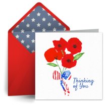 Thinking of You Poppies card image