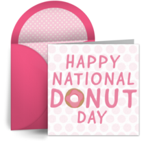 Pink Donut Day card image