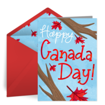 Canada Day Leaves card image