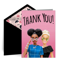 Barbie Friends Thank You card image