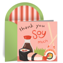 Thanks Soy Much card image