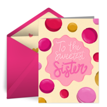 Sweet Sister Macaron card image